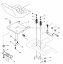 Page F Diagram and Parts List for S165H42A  Weed Eater Lawn Tractor
